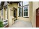 Outdoor patio area with stone accents, offering a private outdoor space at 5836 S Vivian Way, Littleton, CO 80127