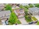 A lovely two-story house with a landscaped front yard, a garage, and solar panels on the roof at 13664 Linden Ct, Thornton, CO 80602