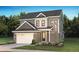 Charming two-story home with gray siding, a covered porch, manicured landscaping, and an attached two-car garage at 8892 Springsong Ln, Littleton, CO 80125