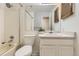 Standard bathroom with a bathtub, shower, toilet, and single sink vanity at 4400 S Quebec St # 204T, Denver, CO 80237