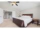 Large main bedroom with a vaulted ceiling and a view to the landing at 9432 La Quinta Way, Lone Tree, CO 80124