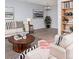 Bright living room featuring hardwood floors, modern furniture and decor, and a built-in bookshelf at 10722 E Exposition Ave # 314, Aurora, CO 80012