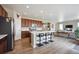 Beautiful kitchen with a central island, stainless steel appliances and open floor plan at 27837 E 8Th Ave, Aurora, CO 80018
