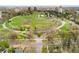 An aerial view of City Park, Denver, highlighting its expansive green spaces and walking paths at 635 N Williams St, Denver, CO 80218