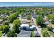Beautiful aerial view showing the lush neighborhood and the surrounding cityscape and mountains at 1065 S Monroe St, Denver, CO 80209