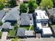 Stunning aerial view of this home and landscaped backyard in a desirable neighborhood at 1065 S Monroe St, Denver, CO 80209