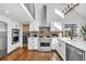 Modern kitchen with stainless steel appliances and white cabinetry at 22196 Boar Head Rd, Indian Hills, CO 80454