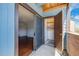 Covered patio with sliding door, exterior storage, and access to indoor living spaces at 12037 E Harvard Ave # 104, Aurora, CO 80014
