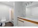 Neat and functional bathroom featuring a shower and tub combination and good lighting at 11039 Roxborough Dr, Littleton, CO 80125