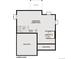Floor plan of the unfinished lower level, including an unfinished and unexcavated section at 14120 Bunny Hop Ln, Parker, CO 80134