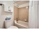 Cozy bathroom with tub and neutral tile at 325 Four O Clock Rd # 303, Breckenridge, CO 80424