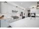 Modern kitchen with stainless steel appliances, white cabinets and sleek countertop at 9342 Bear River St, Littleton, CO 80125