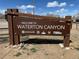 Welcome sign to Waterton Canyon for outdoor recreation at 8437 Mount Kataka Loop, Littleton, CO 80125