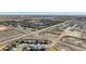 Panoramic aerial view of a new suburban neighborhood at 6812 Indian Paintbrush St, Frederick, CO 80530
