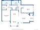 Detailed floor plan showcases the layout of the home, including bedrooms, bathrooms, and living spaces at 8775 W Berry Ave # 203, Littleton, CO 80123