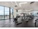 Well-equipped gym with modern exercise machines, open floor space, and expansive windows at 1901 Wazee St # 807, Denver, CO 80202