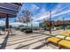 Spacious roof deck with skyline views, lounge seating, dining areas, and modern design elements at 1901 Wazee St # 807, Denver, CO 80202