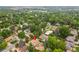 Aerial view of the neighborhood showcasing a home with a new roof amid lush greenery at 4040 Cody St, Wheat Ridge, CO 80033