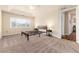 Bedroom with plush carpet and a modern ceiling fan at 6222 Kilmer Loop # 103, Golden, CO 80403