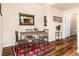 Open dining area next to the kitchen, seating for four with a decorative rug at 6222 Kilmer Loop # 103, Golden, CO 80403