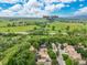 Aerial view of 76 Mineola Ct near the Denver-Boulder Turnpike amid lush greenery at 76 Mineola Ct, Boulder, CO 80303