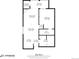 Floor plan showing a one-bedroom apartment layout at 14852 E Kentucky Dr # 928, Aurora, CO 80012