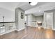Upstairs loft featuring hardwood flooring, neutral walls, white railings, and natural light at 720 Reid Pl, Castle Rock, CO 80108