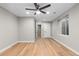 Bedroom with wood floors, recessed lighting and a ceiling fan at 2794 Heron Lakes Pkwy, Berthoud, CO 80513
