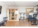 Bright home gym with modern workout equipment, a wood-paneled sauna, and scenic views at 393 Dixon Rd, Boulder, CO 80302