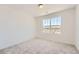 Well-lit bedroom featuring carpeting and a large window with neighborhood views at 10984 Snowdon St, Parker, CO 80134