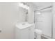 Well-lit bathroom with a modern vanity, shower, and toilet for everyday convenience at 9320 Fir Dr, Thornton, CO 80229