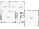 Detailed first-floor floor plan showcasing the layout of the living spaces at 2210 Miller St, Lakewood, CO 80215