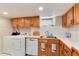 Cozy kitchen including a laundry area with washer and dryer units at 2754 S Sherman St, Englewood, CO 80113