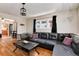 Spacious living room featuring gleaming hardwood floors and comfortable seating, perfect for entertaining guests at 2754 S Sherman St, Englewood, CO 80113