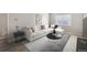 Bright living room featuring a modern sofa, stylish decor, and ample natural light at 382 S Decatur St, Denver, CO 80219