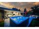 Hot tub on backyard patio at sunset at 2775 E Dartmouth Ave, Denver, CO 80210