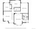 Second-floor plan featuring three bedrooms, two baths, and an open layout at 17020 W 64Th Dr, Arvada, CO 80007