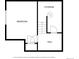 Basement floor plan featuring a bedroom, storage area, and hall at 17020 W 64Th Dr, Arvada, CO 80007