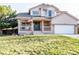 Charming two-story home with a covered front porch and well-maintained lawn, perfect for curb appeal at 17020 W 64Th Dr, Arvada, CO 80007