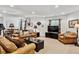 Cozy living room with plush sofas, accent lamps, and television at 3860 S Elkhart St, Aurora, CO 80014