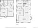 Floor plan displaying the layout of a two-story home with a living room, kitchen, and bedrooms at 2836 Cherry St, Denver, CO 80207