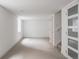 Spacious basement area with carpeted floors, recessed lighting, and ample room for customization at 4264 Thorndyke Pl, Broomfield, CO 80020
