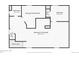 Basement floor plan showcases a finished basement, storage, closet, bathroom and a bedroom at 449 S Humboldt St, Denver, CO 80209