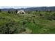 Picturesque rock outcropping in a lush green field, set against a backdrop of distant mountains at 8821 S Perry Park Rd, Larkspur, CO 80118