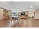 Spacious common area with a variety of seating options and a large screen television, perfect for gatherings at 1777 Larimer St # 2201, Denver, CO 80202