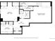 Basement floorplan featuring a bedroom, bathroom, laundry, and recreation room at 2107 Ridge Plaza Dr, Castle Rock, CO 80108