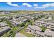 Picturesque aerial view of a neighborhood with well-maintained landscaping and mountain views in the distance at 22002 E Irish Dr, Aurora, CO 80016