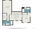 Detailed floor plan showcasing the layout of the upper level, including bedrooms and bathrooms at 22002 E Irish Dr, Aurora, CO 80016