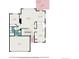 Detailed floor plan of the lower level, including the living room, dining area, kitchen, and garage at 22002 E Irish Dr, Aurora, CO 80016