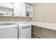 Laundry room featuring LG washer, LG dryer, and white countertops at 30 Stewart Way, Erie, CO 80516